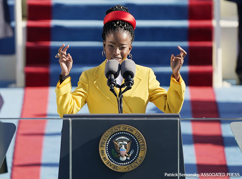 Amanda Gorman at the Biden Inauguration