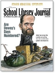 SLJ cover image from October 2012 (Are Dewey's Days Numbered?)