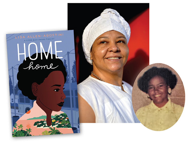 Home Home (cover), Lisa Allen-Agostini portrait, and childhood photo