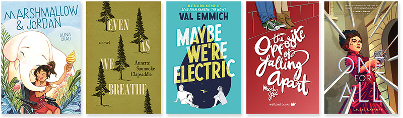 Image showing the first five book covers on the list