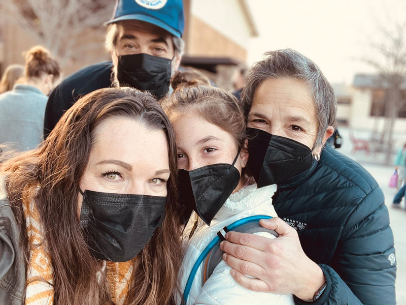 Mallory Kennedy (age 11) with her parents