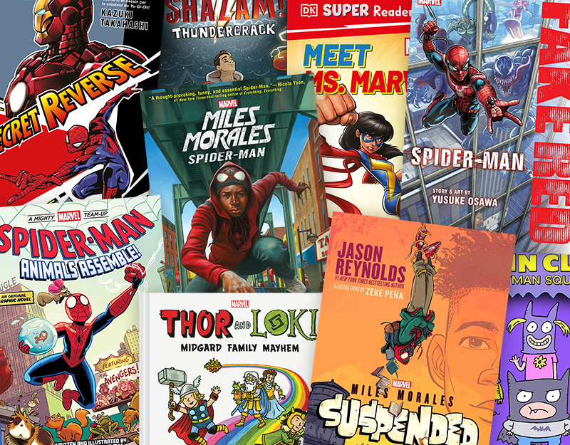 Spiderman and other superhero covers