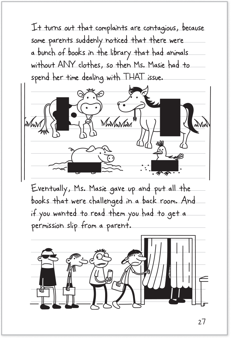 Excerpt page from Jeff Kinney's