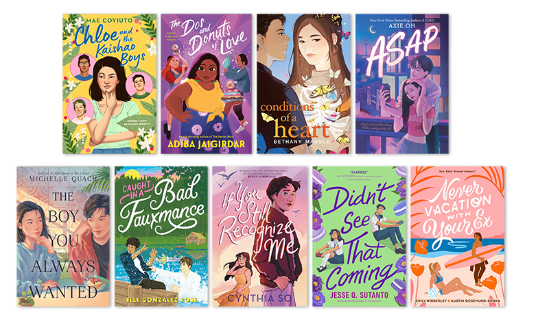 AAPI YA booklist Romance covers