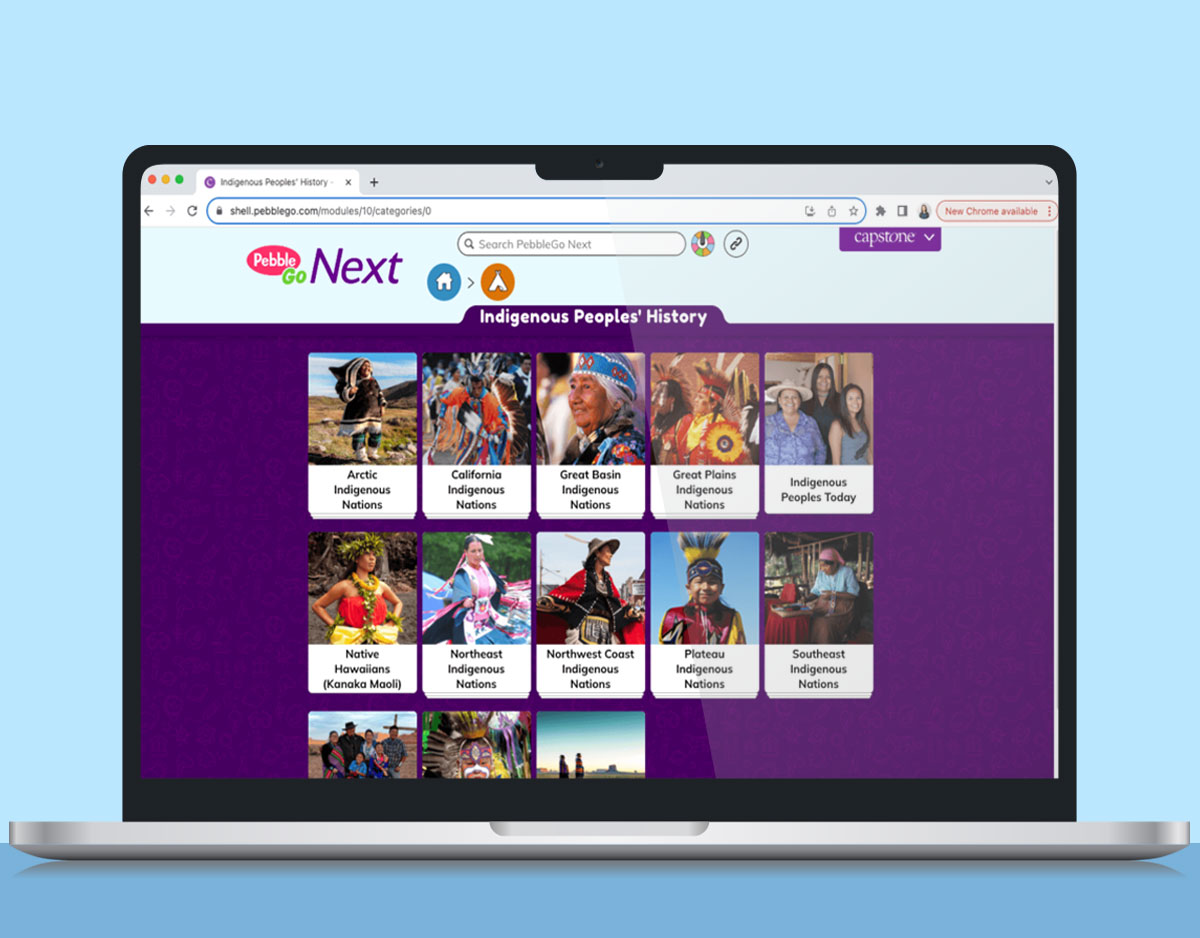 SLJ Reviews PebbleGo Next's Indigenous Peoples’ History Database