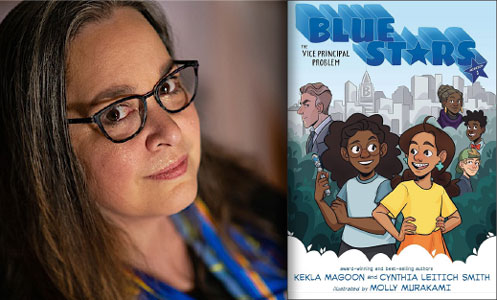 Cynthia Leitich Smith, author of Harvest House (2023), and co-author of Blue Stars: Mission One: The Vice Principal Problem: A Graphic Novel (2024; both Candlewick)