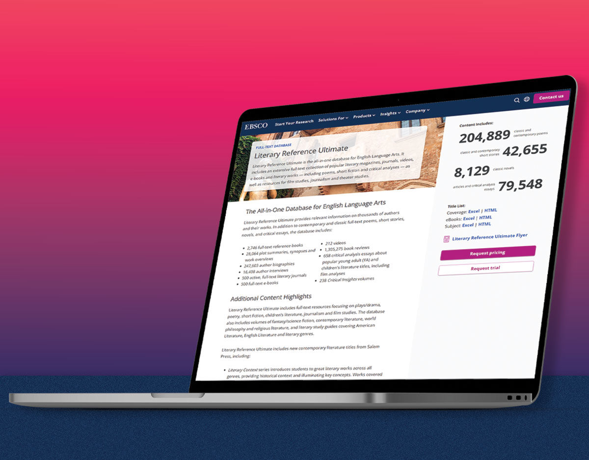 SLJ Reviews the EBSCO Literary Reference Ultimate Database