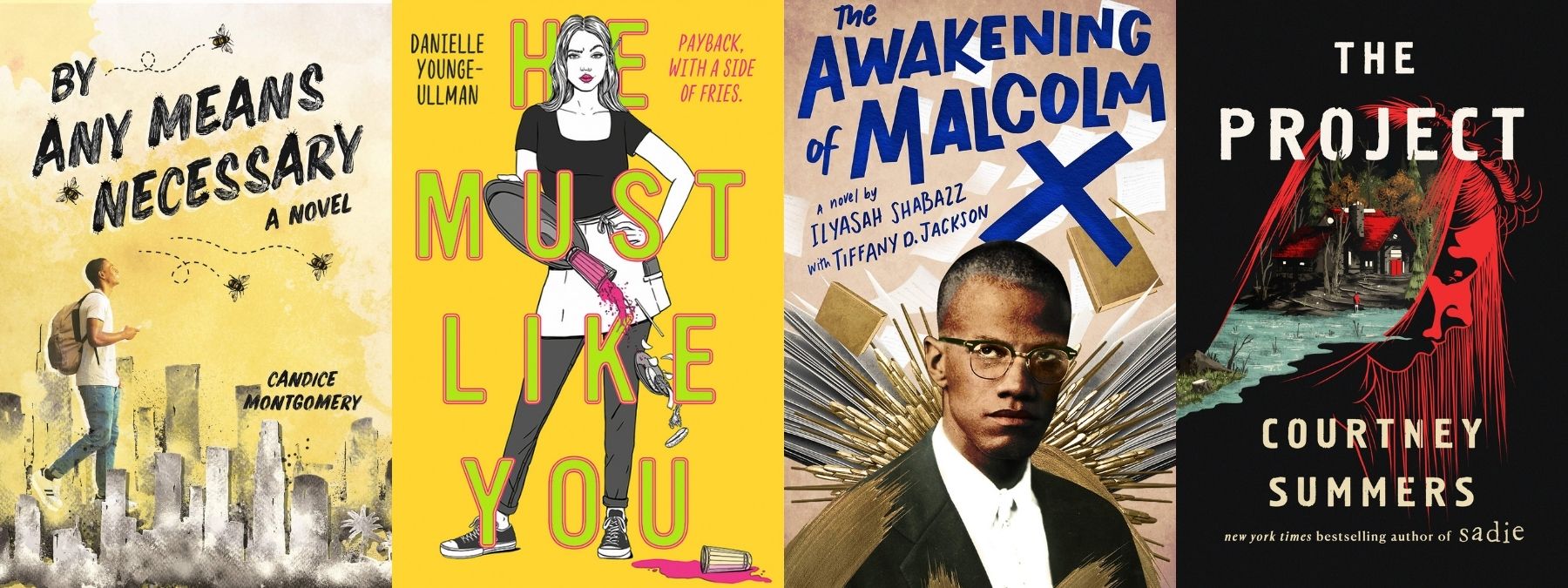 By Any Means Necessary, He Must Like You, The Awakening of Malcolm X, and The Project covers