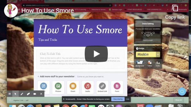 VIDEO: A Peer's Guide to Smore: A Quick Tutorial and Specific Tips for Librarians